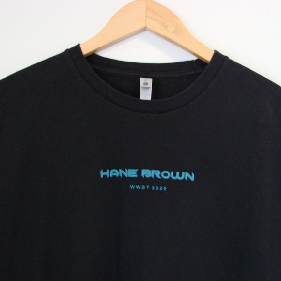 Kane Brown Concert Tour Tee Shirt Worldwide Beautiful 2020 Black Blue Large - Picture 2 of 9